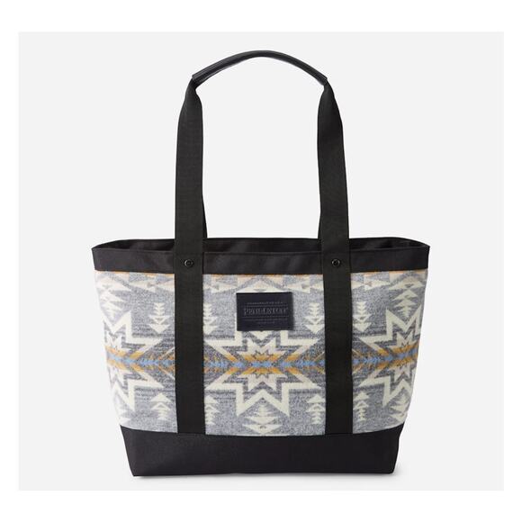 Pendleton Handbags - Pendleton Grey Plains Star Wool Zip Top Tote Bag